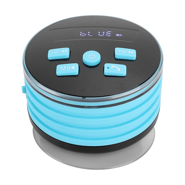 Duschrum IPX7 Bluetooth-högtalare Bärbar FM-subwoofer med andningsljus Sugkopp