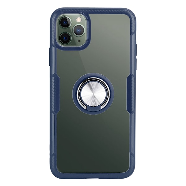 Transparent stöttålig telefonfodral med magnetisk hållare ringfodral för IOS 11Pro MaxMörkblå för IOS 11Pro Max（6,5 tum）