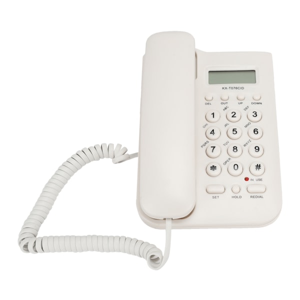 KX T076 langallinen englantilainen lankapuhelin kotitoimiston puhelin (Ison-Britannian puhelinlinja satunnaisilla väreillä) (valkoinen)