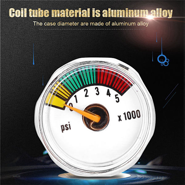 1/8NPT Micro Mini Gauge Manometri paintball PCP Air Rifle 5000psi