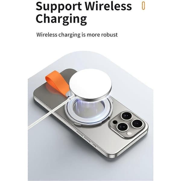Magnetisk telefonholder med justerbar støttefod og behageligt greb.