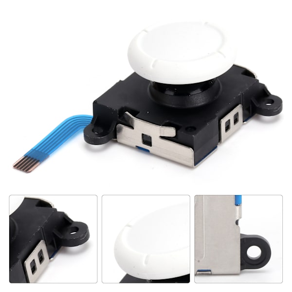 Analog Joystick Thumb Stick-knappmodul Ersättning för Switch Joycon/Lite Controller Vit