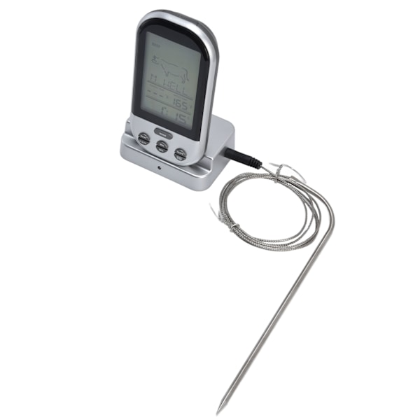 Trådlös termometer timer övertidslarmfunktion praktisk temperaturmätare för kök grill matlagning