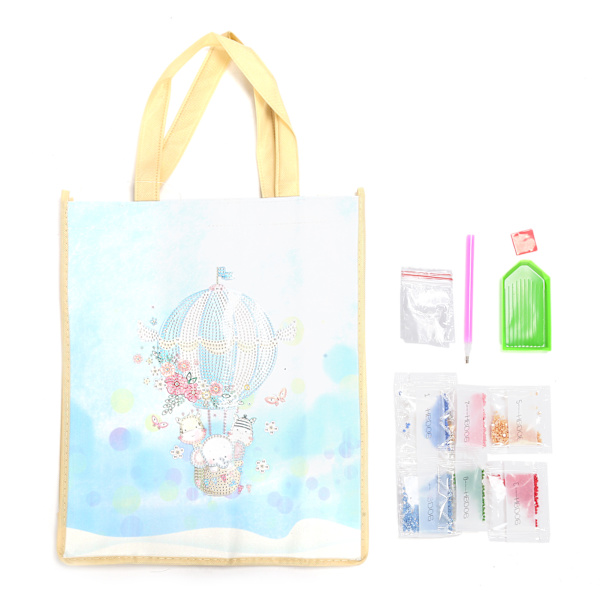 Diamantmaleri Handlepose Gjenbrukbar med Håndtak DIY Foldbar Tote Bag Håndlaget Kunst Håndverk(HBD06 )