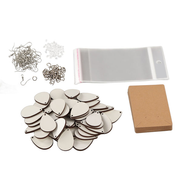 Sublimering Örhängen Blanks Set 250 Styck Vattendroppar Örhängen Örhänge Örhänge Kartong Thermal Transfer Örhängen Set