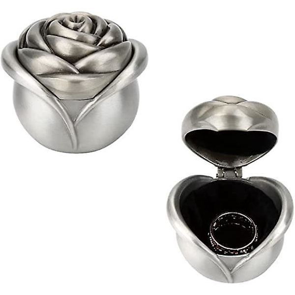 Vintage Smykkeskrin, Rose Ringæske Antik Metal Smykkeskrin Vielsesring Smykkeskrin Legering Smykkeskrin