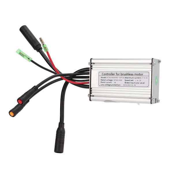 Elektrisk cykel 36V/48V 17A sinusformet controller 6mos med lyslinje til 250W motor