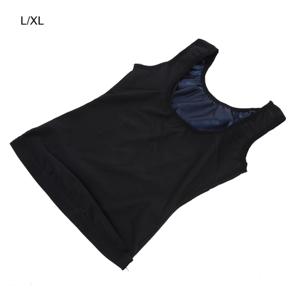 Kvinners svettevest Body Shaper skjorte Thermo slankende Shapewear Vest for kvinner L/XL
