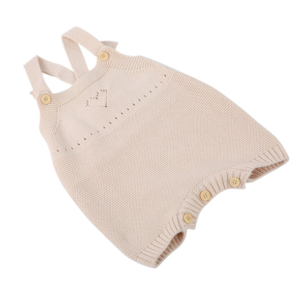 Babykläder Nyfödd Baby Romper Stickad Overall Ärmlös En Delad OutfitRosa 90cm (18‑24Månad)
