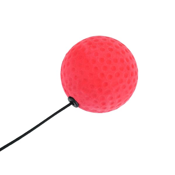 Boxningsutrustning Fight Punch Reflexboll med Pannband för Träning Boxning Stress Relief Röd