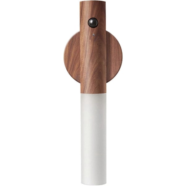 USB Oppladbar Vegglampe, Bevegelsessensor Nattlys Bærbar Avtakbar Magnetisk Trådløs Automatisk Batteri Strip Stick Nattlampe Brun
