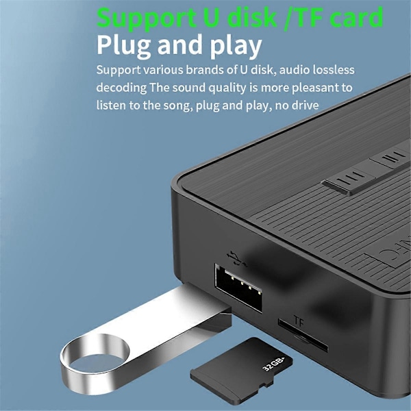 Bluetooth 5.3 Modtager Sender Adapter Koaksial Fiber Optisk Adapter