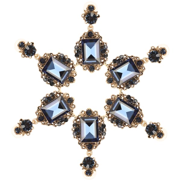 3 par øreringe diamant smaragd dingle retro legering mode øredekoration smykker blå