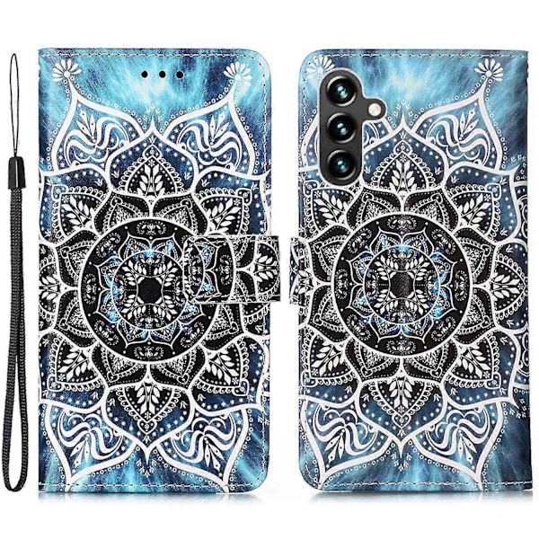 Til Samsung Galaxy A54 5g PU Læder Wallet Stand Telefon Cover Fuld Dækning Indre TPU Cover Zekai MandalaFlower