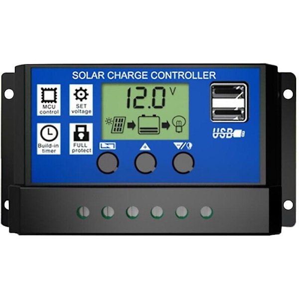 20A HD LCD Solar Panel Charge Controller with Battery Regulator