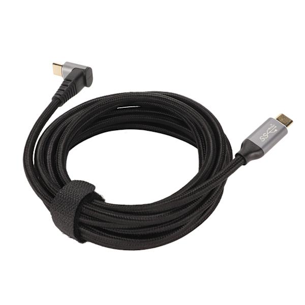 90 graders USB C-kabel 4K 60Hz stödjer PD100W Typ C 3.1 Gen2 Full Function USB C snabbladdningskabel för Steam Deck 300cm/118.1in