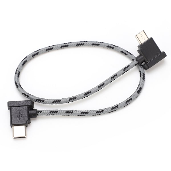 Oikeakulmainen Type C - Micro USB -datakaapeli DJI Mavic Air 2 / Mini 2 -kauko-ohjaimelle