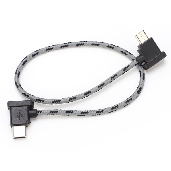 Rätvinklig Typ C till Micro USB-datakabel för DJI Mavic Air 2 / Mini 2 fjärrkontroll