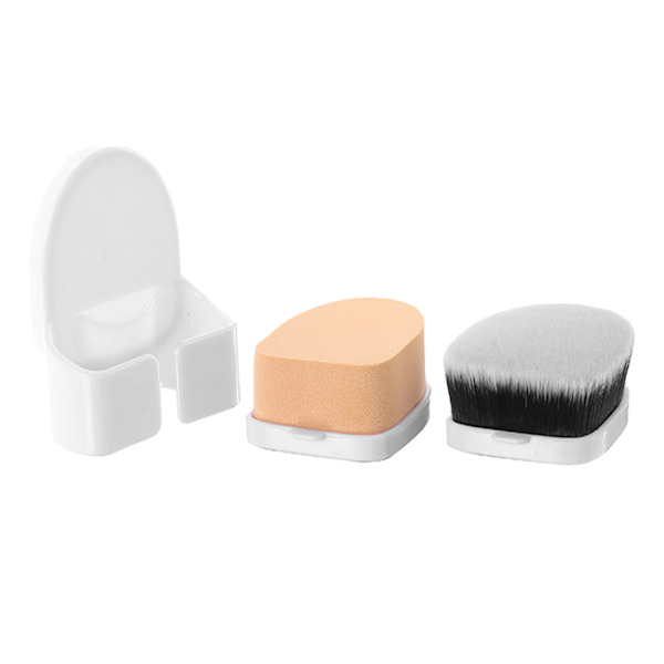 Multifunktionel Foundation Makeup Børste Elastisk Kosmetisk Pudderbørste Makeup Værktøj Hvid