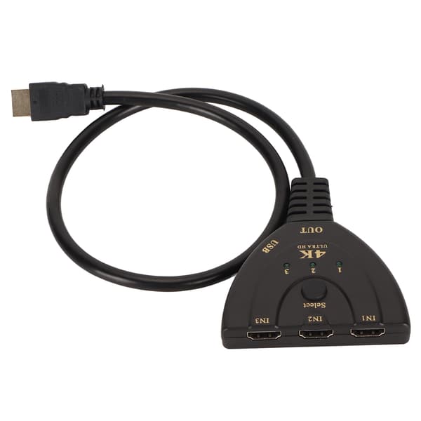 HD Multimedia Interface Switch 3 ind 1 ud 4K Support 3D 3 Port Video Switcher Selector til PC TV Projektor