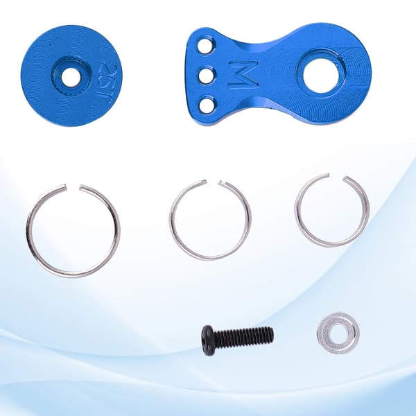25T Buffer Metal Stål Ring Gear Arm RC Køretøj til 1/10 1/8 RC Bil (N10221NB Blå)