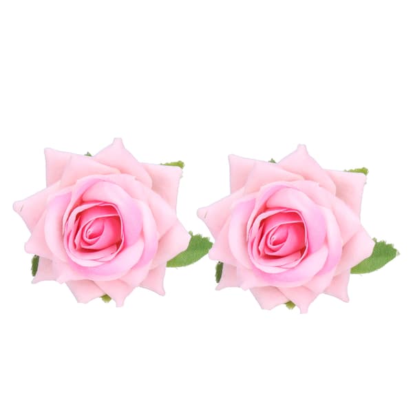 2 STK/Pose Simulationsblomst Servietringe Moderne Servietholder Borddekorationer til Bryllup Pink