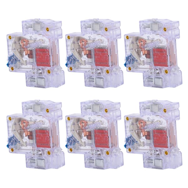 12 stk DZ47‑63 1P 6‑63A Transparent effektbryter MCB luftbryter kretsbeskyttelse