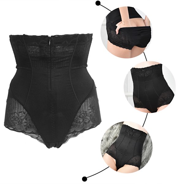 Dragkedja med hög midja efter förlossningen Andas Bodybuilding Shaping Byxor Body Shaper Butt Lifter Slimming PantyXL