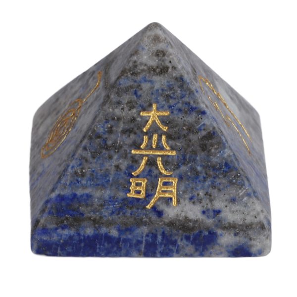 Pyramid Energy Generator Attract Wealth Prosperity Release Negativity Crystal Pyramid for Office Bedroom Car Lazurite
