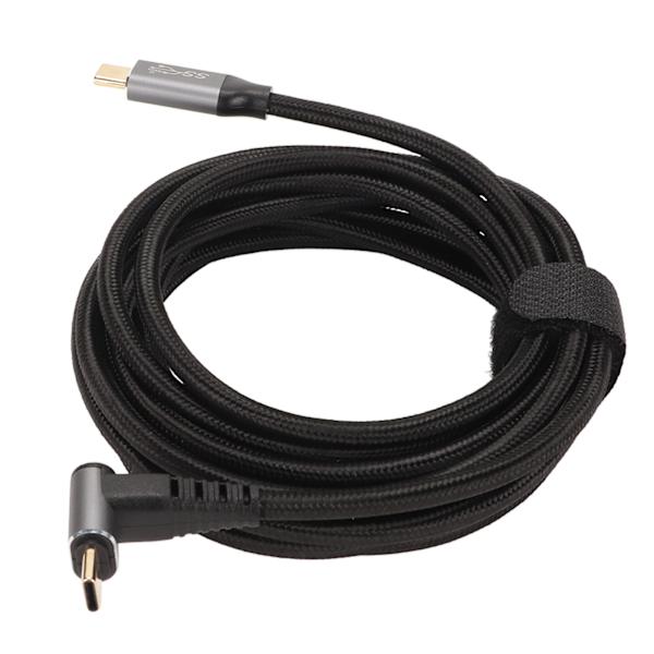 90 graders USB C-kabel 4K 60Hz stödjer PD100W Typ C 3.1 Gen2 Full Function USB C snabbladdningskabel för Steam Deck 300cm/118.1in