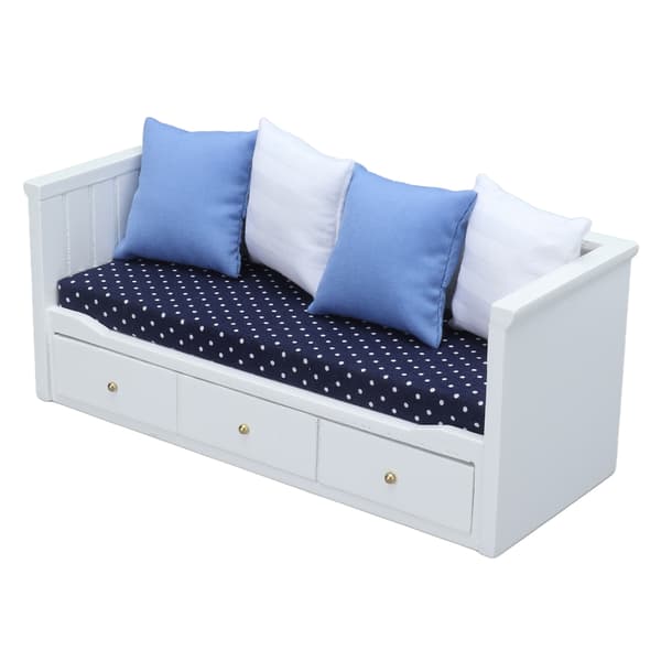 1:12 Dukkehus Sofa Leker Mini Tre Møbler Modell Dukkehus Soverom Stue Dekorasjon