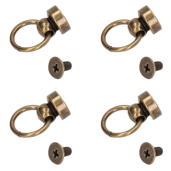 200 set 9 mm mässingsnitar plånbok kulnitar stora dragring knappnitar nitar för DIY kläder väskor skor telefonfodral brons