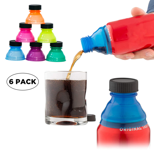 6 stk Random Color Klar Sodavandsdåselåg Dåsedæksler til Sodaøl Energidrikke Juice Genanvendelige låg