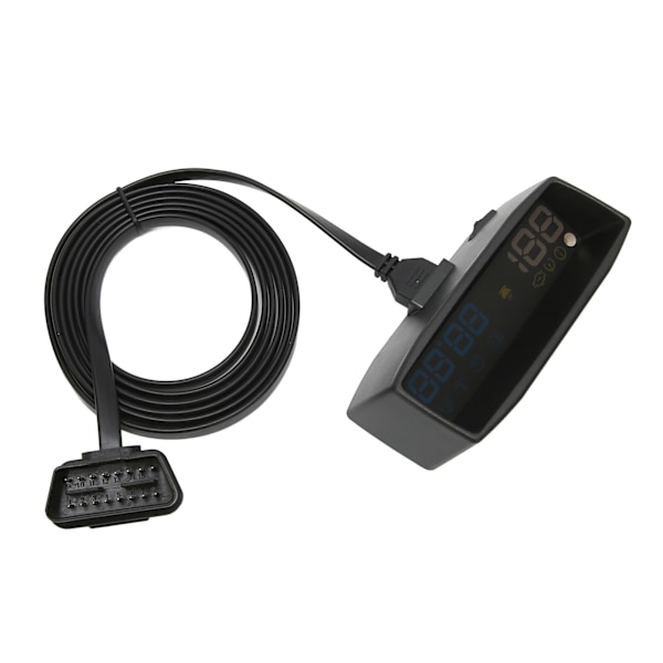 3,7 tommer bil HUD overhastighedsalarm multifunktion forrude skærm display speedometer til OBD II bilmodel