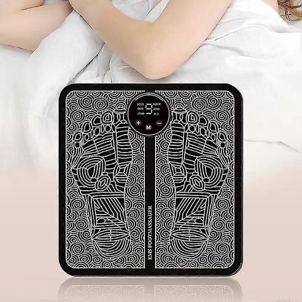 Ems Fodstimulator, Fodmassage Måtte, Ems Massage Fodpude, Sammenfoldelige Fødder Og Massage Maskine For Forbedret Muskelpræstation Og Lindring Af Træthed -CH