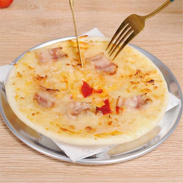 Pizzapanne/brett, smal kant, aluminium, 12 tommer