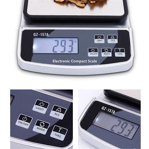 Kannettava Ladattava Digitaalinen Keittiövaaka 15kg x 0.1g