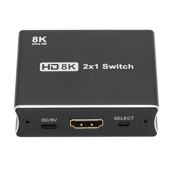 HD Multimedia Interface Switch Höghastighets 48 Gbps 8K 60 Hz 2 in 1 ut-switch för HDTV-projektor Dator