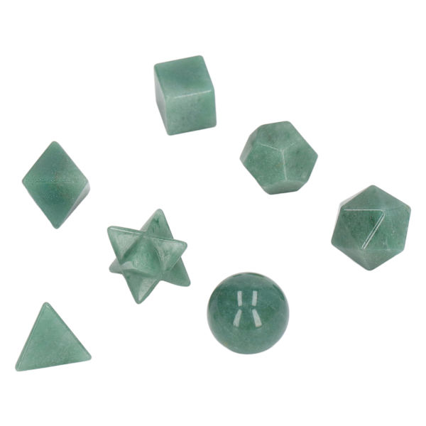 7 st chakra kristaller utsökta geometriska kristallstenar chakra healing kristaller kit för meditation hem inredning grön