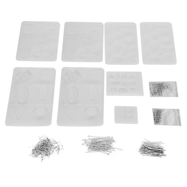 Molds Verktyg Öppna ögonstift Ringar Set för smyckeshänge DIY Craft Making