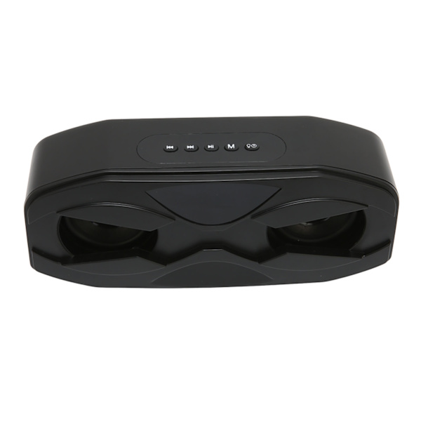Bluetooth -högtalare FM-radio HiFi Subwoofer Trådlös högtalare med LED-skärm Färgglatt andningsljus för hemresor Deep Sky Black