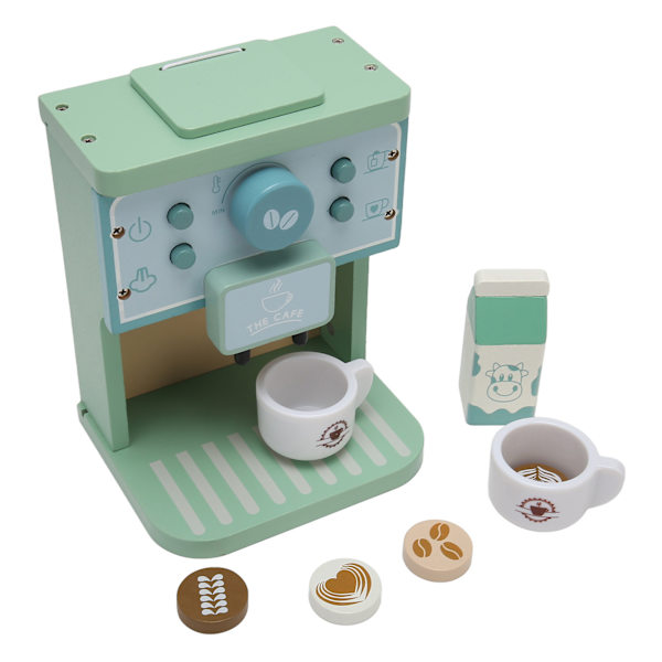 Leksak Kaffe Maskin Uppmuntrar Fantasifull Lek Övning Händer På Färdigheter Trä Kaffe Leksak för Flickor Pojkar