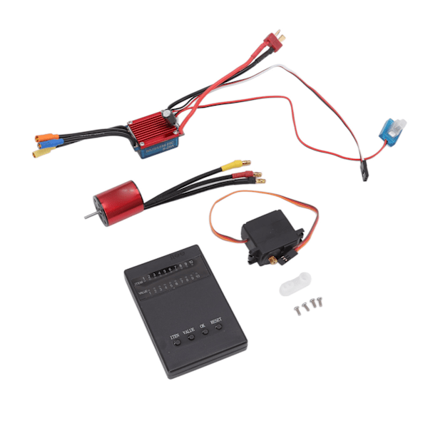 S2430 5800KV Borstlös motor kit 25A ESC 2.2KG Metall servo DIY programmeringskort combo för 1/16 1/18 RC bil