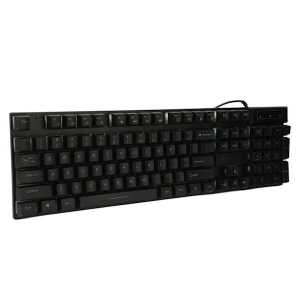 Gamingtangentbord Kabelanslutet 104 nycklar Ergonomisk bakgrundsbelysning USB tangentbord för hemmakontor bärbar dator Arbetsspelsvart