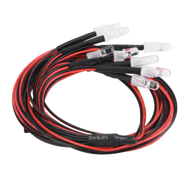 8kpl 5mm ajo- ja takavalot LED-valot RC-mallin Drift-auton lisävaruste