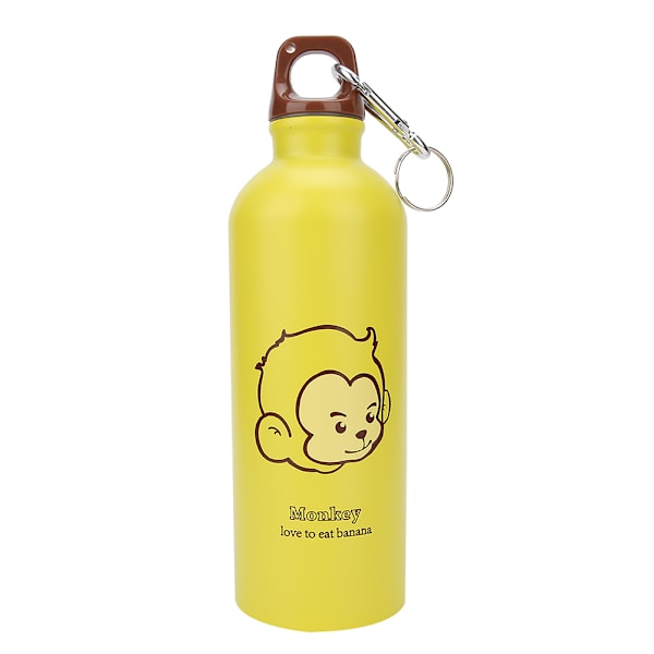 Cute Cartoon Animal Pattern Stainless Steel Sport Bottle Water Cup for Children Outdoor UseYellow