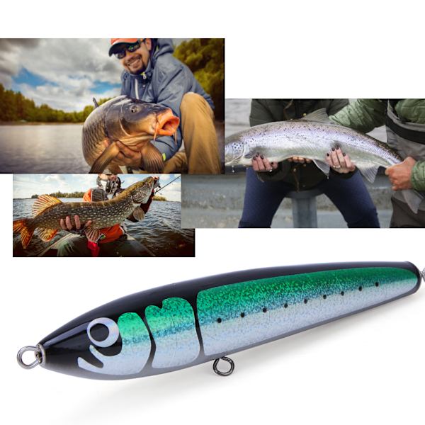 Paljetter Trä Havsfiske Konstgjord Stor Penna Lure Simulering Fiskbete Tacklegreen