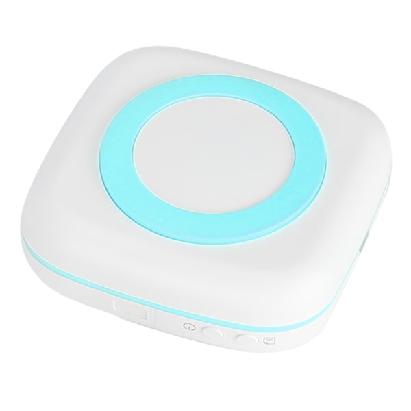 Mini-skrivare 200DPI Bärbar 8,8x8,5x3,7cm TypeC Termisk Skrivar Enhet med 800mAh Batteri(Blå )