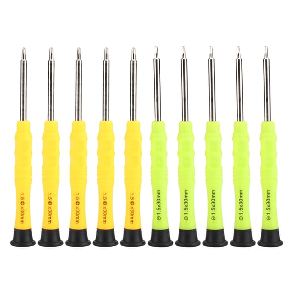 10st Professionell Metall Platt Krysskruvmejsel Set Klockreparationsverktygssats