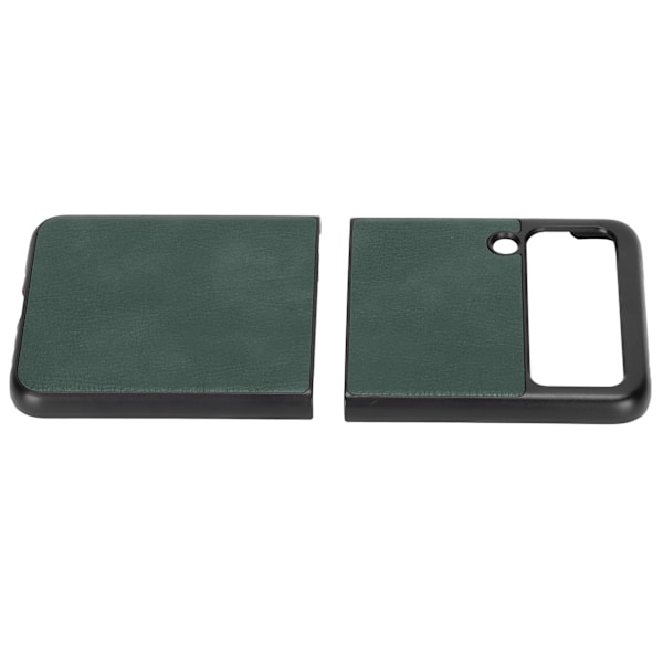 Lichee mønster skinntelefondeksel Full Protection Shockproof for Samsung Galaxy Z Flip 3Grønn